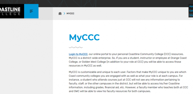 MyCCC Coastline College