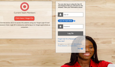 Target Employee Benefits Login Page