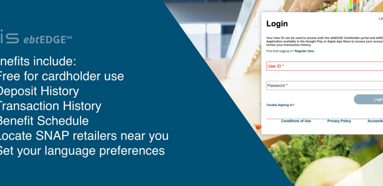 EBTedge Cardholder Login Page